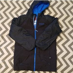 Columbia Black Jacket with Blue Highlights